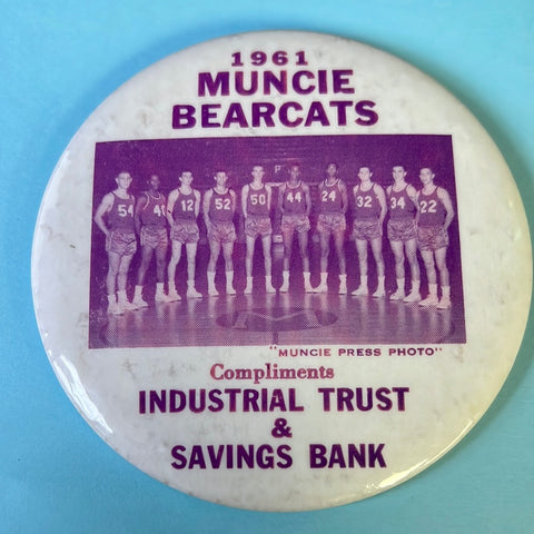 1961 Muncie Central, IN H.S. Basketball Pinback Button