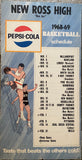 1968-69 New Ross HS Pepsi Basketball Schedule Poster