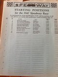 1947 Indianapolis 500 Race Program