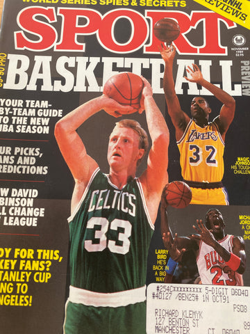 1989-90 Sport Basketball Preview Larry Bird