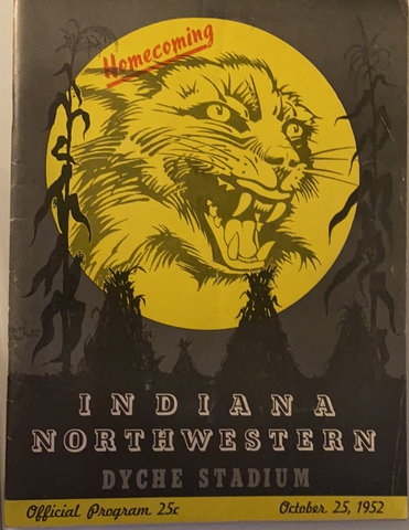 1952 Indiana University at Northwestern Football Program