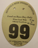 1947 Indianapolis 500 Pit Badge Back Up Card #99