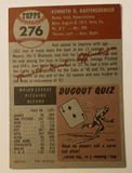 1953 Topps Ken Raffensberger Baseball Card #276 VG-EX
