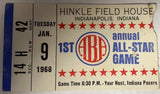 1968 ABA Basketball All Star Game Ticket Stub, 1st Year