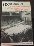 1973 Indiana High School Basketball State Finals Program - Vintage Indy Sports