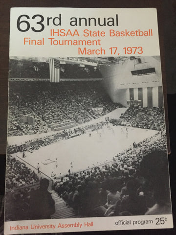 1973 Indiana High School Basketball State Finals Program