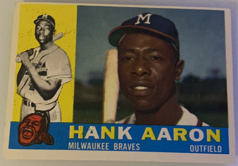 1960 Topps Hank Aaron Baseball Card #300, VG-EX