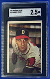 1953 Bowman Color Warren Spahn Baseball Card SGC 2.5