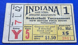 1929 Indiana High School Basketball State Finals Semi Final Ticket Stub