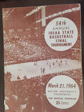 1964 Indiana High School Basketball State Finals Program - Vintage Indy Sports
