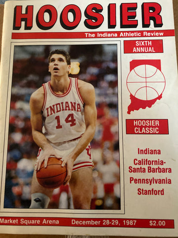 1987 Hoosier Classic Basketball Program, Indiana University, California Santa Barbara, Penn, Stanford