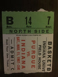 1967 Purdue vs Indiana University Basketball Ticket Stub - Vintage Indy Sports