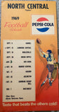 1969 Indianapolis North Central HS Football Pepsi Schedule Poster