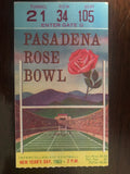 1963 Rose Bowl Ticket Stub USC vs Wisconsin