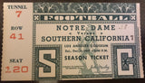 1947 Notre Dame vs USC Football Ticket Stub