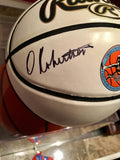 Oscar Robertson Logo Mini Basketball Signed by Big O, J.J. Reddick and Adam Morrison - Vintage Indy Sports
