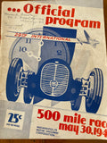 1941 Indianapolis 500 Race Program