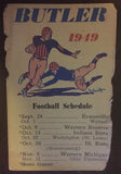 1949 Butler University Football Season Pass & Schedule - Vintage Indy Sports