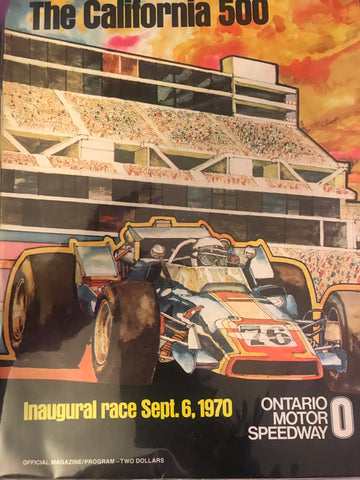 1970 California 500 Indy Car Race Progam