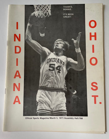 Indiana University vs Ohio State 1977 basketball program