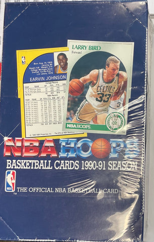 1990-91 NBA Hoops Basketball Sealed Wax Box, 36 Unopened