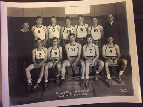 1938-39 Broad Ripple, Indiana High School Basketball Team Photo