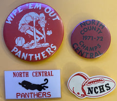 (4) Vintage 1960's -70's Indianapolis North Central High School Buttons