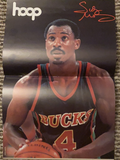 1984 NBA Hoops Basketball Magazine, Bernard King on Cover, Sidney Moncrief Poster