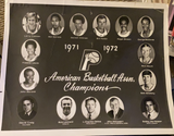 1971-72 Indiana Pacers ABA Basketball Champions Team Photo