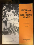 1976 Indiana vs Michigan St. Basketball Program - Vintage Indy Sports