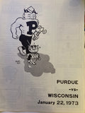 1973 Wisconsin vs Purdue Basketball Program