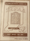 1952 Indiana High School Basketball State Finals Program