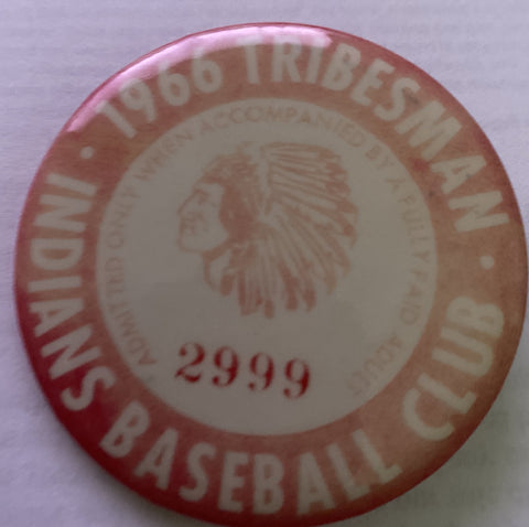 1966 Indianapolis Indians Tribesman Baseball Club Pinback Button