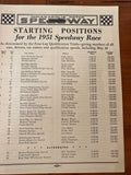 1951 Indianapolis 500 Program