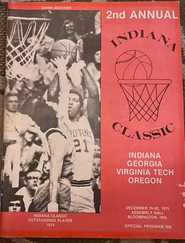 1975 Indiana University Classic Basketball Tournament Program