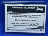 Trayce Jackson-Davis Autographed Topps Basketball Card LE 1000