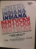 1982 Indiana vs Kentucky High School All Star Basektball Game Program - Vintage Indy Sports
