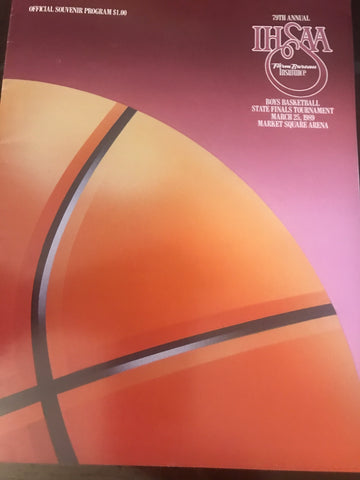1989 Indiana HighSchool Basketball State Finals Program